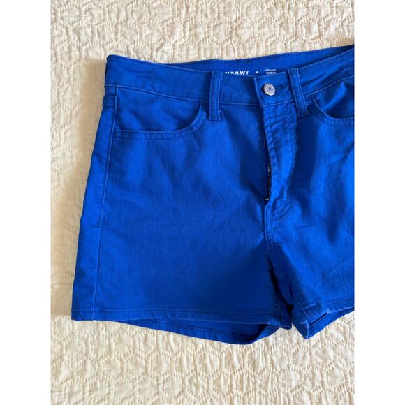 Old Navy High-Rise WOW Royal Blue Shorts Size 4 Pre-Loved - Picture 3 of 9